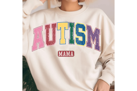 Autism Mama Embroidery SVG PNG Graphics & T-Shirt Designs