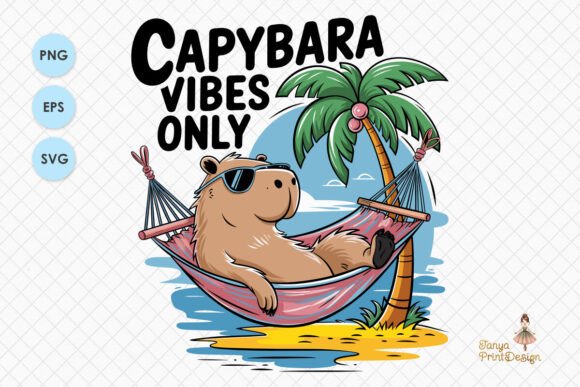 Capybara Vibes Only: A Fun T-Shirt Design for Summer