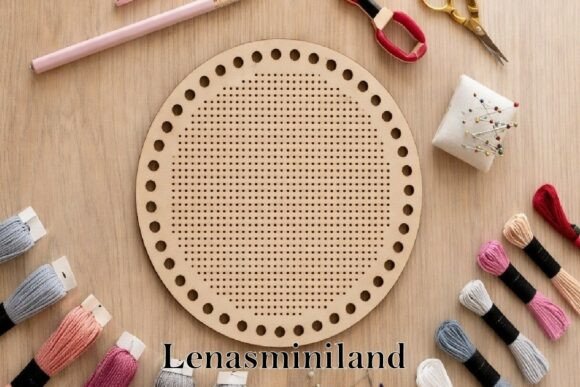 Cross Stitch Base Round: Laser Cutting & Other Art Asset