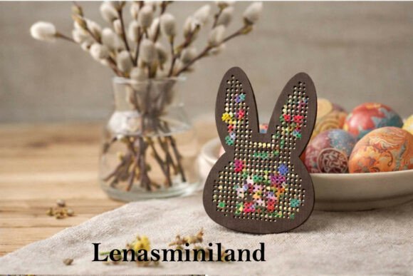 Easter Bunny Embroidery Base: Laser Cutting Art