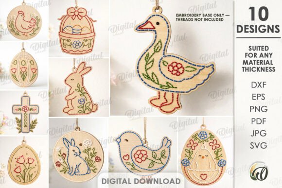 Easter Embroidery Blanks Bundle Laser Cutting Review