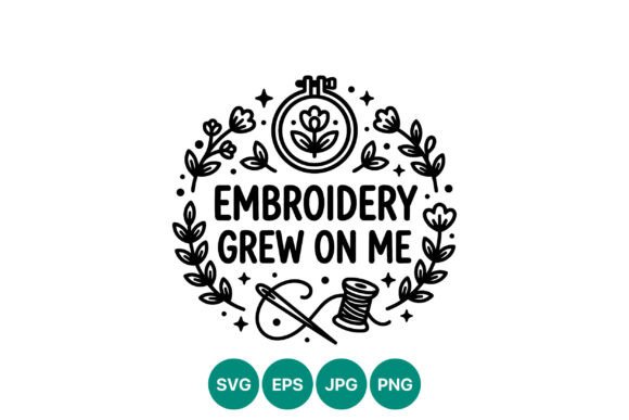 Embroidery Grew on Me Floral Wreath Graphics Review