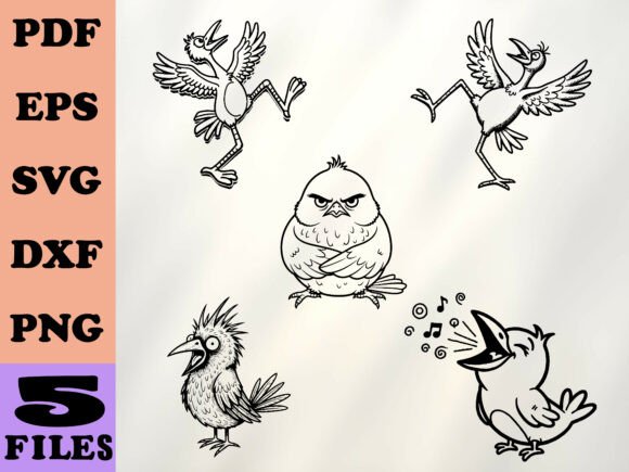 Funny Quirky Bird SVG for Crafts & Graphics
