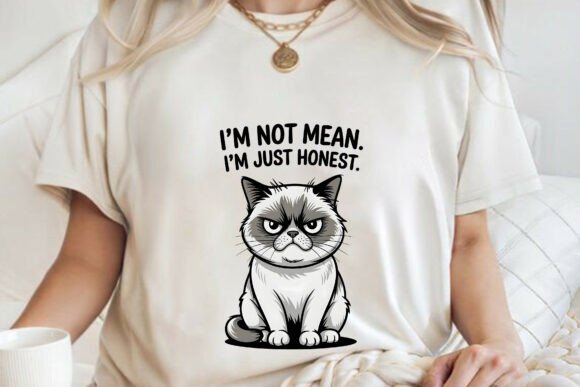 Funny Vintage Cat Attitude PNG: Graphics for T-Shirt Designs
