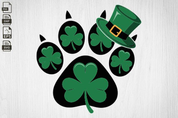 Lucky Paw Embroidery Svg for Crafts and Graphics