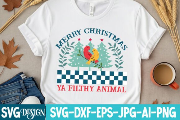 Merry Christmas Ya Filthy Animal SVG Graphics & T-Shirt Designs